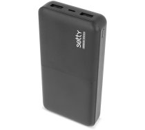 Lādētājs-akumulators (Power bank) Setty Universal, 20000 mAh, melna