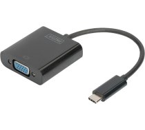 Adapteris Digitus USB Type-C to VGA USB-C, VGA, 0.15 m, melna