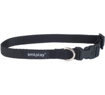 Kaklasiksna suņiem Amiplay Basic, melna, 200 - 350 mm x 10 mm, 20-35