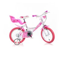 Bērnu velosipēds Dino Bikes 144RN, balta/rozā, 14"