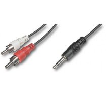 Vads Techly Jack 3.5mm to 2x RCA 3.5 mm 3 pin audio stereo, RCA male x 2, 3 m