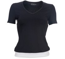 T-krekls, sievietēm Bars, balta/melna, XL