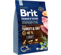 Sausā suņu barība Brit Premium By Nature Light, tītara gaļa, 3 kg