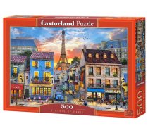 Puzle Castorland Streets Of Paris 500el. B-52684, 47 cm x 33 cm, 500