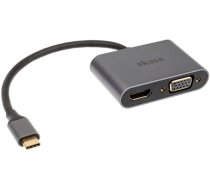 Vads Akasa USB Type-C 2-In-1 USB Type-C, VGA / HDMI, 0.18 m