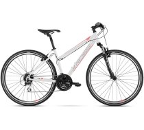 Velosipēds hibrīds Kross Evado 3.0 Lady, 28 ", 17'' rāmis, balta/rozā