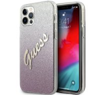 Telefona vāciņš Guess GUHCP12MPCUGLSPI, Apple iPhone 12 Pro, caurspīdīga/rozā