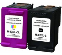Tintes printera kasetne Uprint HP 300XL, zila/melna/sarkana, 21 ml