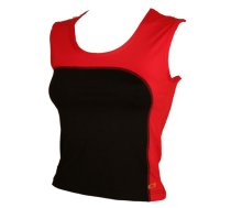Krekls bez piedurknēm, sievietēm Bars, melna/sarkana, XL