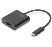 Adapteris Digitus DA-70852 USB Type-C 4K USB Type-C, HDMI female, 0.15 m, melna