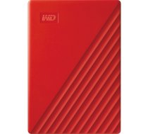 Cietais disks Western Digital My Passport, HDD, 2 TB, sarkana