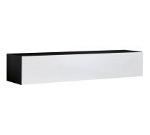 TV galds ASM, balta/melna, 160 cm x 40 cm x 30 cm