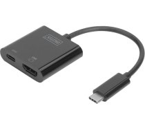 Adapteris Digitus USB Type-C 4K HDMI HDMI, USB, 0.11 m, melna