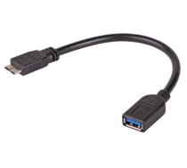 Adapteris Akyga USB 3.0 female, Micro USB 3.0 B male, 0.15 m