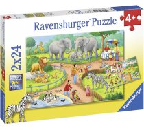 Puzles komplekts Ravensburger Day in the zoo 078134, 26 cm x 18 cm, 48