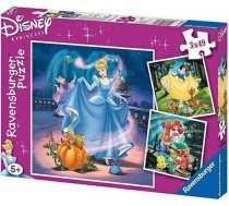 Puzles komplekts Ravensburger Disney's Cinderella, Snow White & Ariel 093397, 18 cm x 18 cm