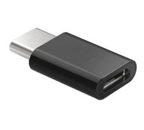 Adapteris Savio Micro USB 2.0 female, USB 3.1 C male, melna