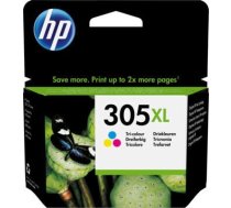 Tintes printera kasetne HP 305XL, dzeltens/fuksīna (magenta)/zilganzaļš (cyan), 5 ml