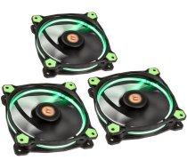 Gaisa dzesētājs korpusam Thermaltake Riing 12 Green High Static Pressure LED Fan Set of 3