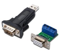 Adapteris Digitus USB to RS-232 RS-232, USB 2.0, 0.8 m, melna