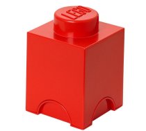 Uzglabāšanas kaste LEGO® Storage Brick 1 40011730, 1.2 l, sarkana, 12.5 x 12.8 x 18 cm