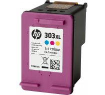 Tintes printera kasetne HP 303XL/T6N03AE, dzeltens/zila/fuksīna (magenta)