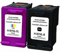 Tintes printera kasetne Uprint H-301XL, zila/melna/sarkana