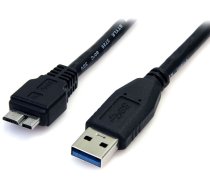 Kabelis StarTech USB 3.0 Cable A to Micro B USB 3.0 A male, Micro USB 3.0 B male, 0.5 m, melna