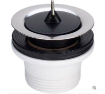 Izplūde izlietnei 1 1/2'' īsā, balta, plastmasas