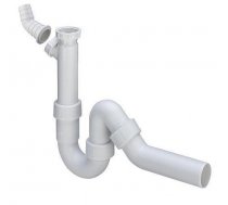 PVC sifons 11/2"x40 ar veļas mašīnas pieslēgumu