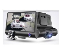 'Video reģistrators ar 3 kamerām, nakts redzamību un atpakaļskata kameru, 1080FHD, 4 collu monitors