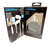 Grundig sporta austiņas, baltas un melnas