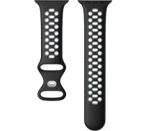 Silikona sporta pulksteņa siksniņa, Apple Watch siksniņa, melna, 42/44/45 mm