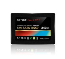 Silicon Power Slim S55 240 GB SSD interface SATA Write speed 450 MB/s Read speed 550 MB/s