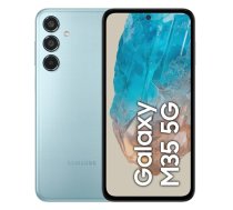 Samsung Galaxy | M35 (M356) | Light Blue | 6.6 " | Super AMOLED | 1080 x 2340 pixels | Exynos | Internal RAM 6 GB | 128 GB | Dual SIM | 5G | Main camera resolution 50+8+5 MP | Secondary     camera resolution 13 MP | Android | 14 | 6000 mAh