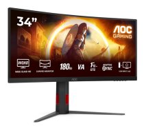 AOC CU34G4 | 34 " | Fast VA | UWQHD | 21:9 | 180 Hz | 1 ms | 3440 x 1440 pixels | 300 cd/m² | HDMI ports quantity 2 | Black
