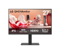LG | 27BA54QB-B | 27 " | IPS | QHD | 16:9 | 75 Hz | 5 ms | 2560 x 1440 pixels | 350 cd/m² | HDMI ports quantity 2