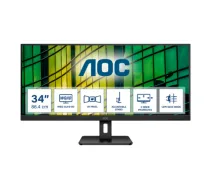 AOC | Monitor | U34E2M | 34 " | VA | WQHD | 21:9 | 100 Hz | 4 ms | 3440 x 1440 | 300 cd/m² | HDMI ports quantity 2 | Black