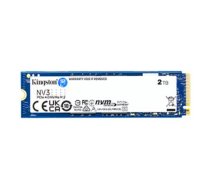 Kingston SSD | NV3 | 2000 GB | SSD form factor M.2 2280 | Solid-state drive interface PCIe NVMe Gen 4.0 (x4) | Read speed 6000 MB/s | Write speed 5000 MB/s
