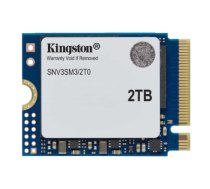 Kingston SSD | NV3 | 2000 GB | SSD form factor M.2 2230 | Solid-state drive interface PCIe 4.0 x4 NVMe | Read speed 6000 MB/s | Write speed 5000 MB/s