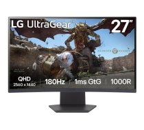 LCD Monitor LG 27GS60QC-B 27" Gaming/Curved Panel VA 2560x1440 16:9 180 Hz Matte 1 ms Tilt Colour Black 27GS60QC-B