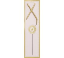 Brīnumsvecīte burts "X" Classic Gold Wondercandle
