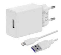 Lādēšanas ierīces un kabeļi -  OBAL:ME Wall Charger USB-A 10W + USB-A/Lightning Cable 1m White