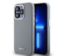 Aizmugurējais Vāciņš Dkny - Dkny Liquid Silicone Silver Metāls Logo Magsafe Case For Iphone 15 Pro Grey