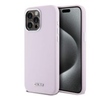 Aizmugurējais Vāciņš Dkny - Dkny Liquid Silicone Silver Metāls Logo Magsafe Case For Iphone 15 Pro Max Pink