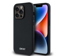 Aizmugurējais Vāciņš Dkny - Dkny Pu Leather Silver Metāls Logo Magsafe Case For Iphone 14 Pro Max Black