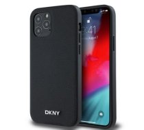 Aizmugurējais Vāciņš Dkny - Dkny Pu Leather Silver Metāls Logo Magsafe Case For Iphone 12/12 Pro Black