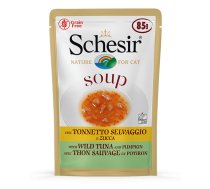 Schesir soup with wild tuna + pumpkin 85g wet food for cats