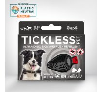 TICKLESS PET Ultrasonic pendant against ticks and fleas, black