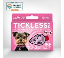 TICKLESS PET Ultrasonic pendant against ticks and fleas, pink